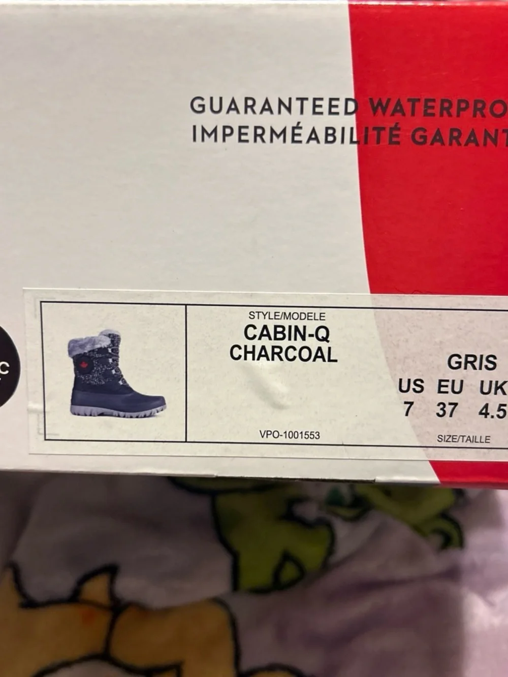 Storm Women's Gray Faux Fur Winter Rain Boots